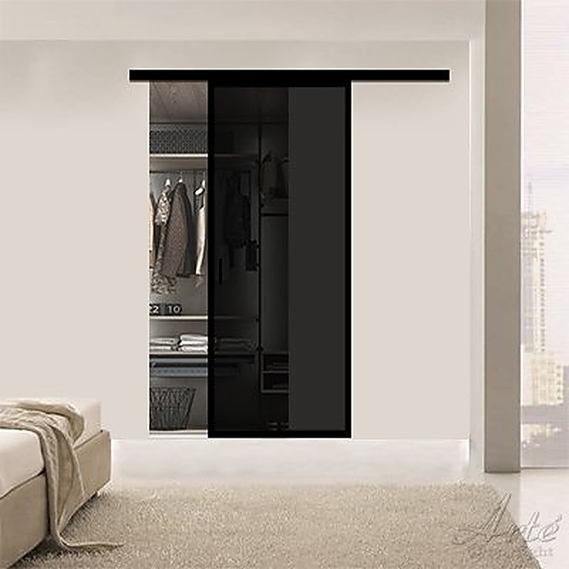 Porta in vetro fumè trasparente